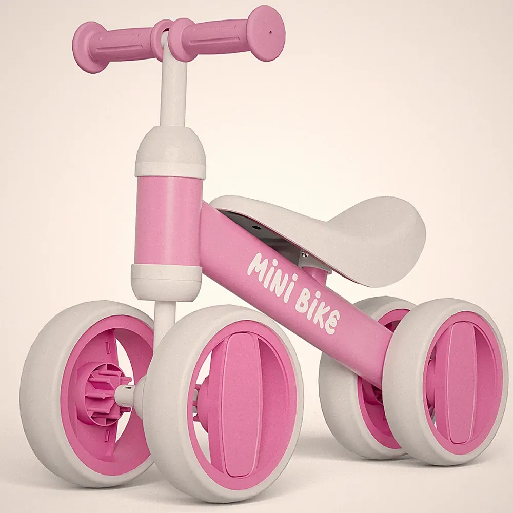 Commugo Baby Walker Balance Bike 4-Wheels for 12-24 Months Toddler Bicycle Toys