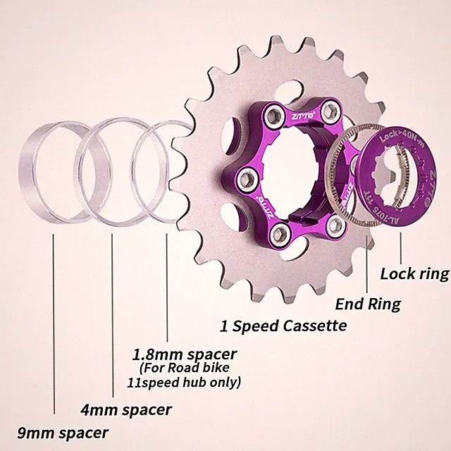 Single Speed Cassette Cog Gear 16T 17T 18T 19T 20T 21T 22T 23T Road bike MTB