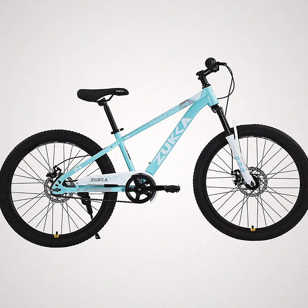 ZUKKA 24 Inch Single Speed Mountain Bike for Kids Ages 9-12,Cyan